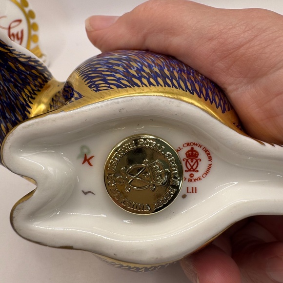 Royal Crown Derby Badger 1986-1994. Gold Stopper Excellent Condition. - Picture 8 of 11